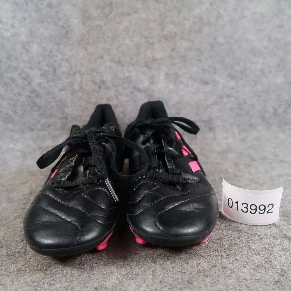 Adidas Shoes Kids 13K Soccer Cleats Goletto Black Pink FG Lace Up Athletic Sport